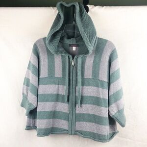 BNWT-JUST Sweet Sweater/Shrug hood 3/4 PuffSleeves